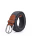 Fashion Brown Pin Buckle Stretch Canvas Belt Woven Belt