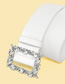 Fashion White Diamond-studded Geometric Alloy Belt
