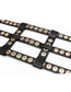 Fashion Black 3 Pin Buckle Leather Orange Adjustable Belt