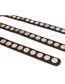 Fashion Black 3 Pin Buckle Leather Orange Adjustable Belt