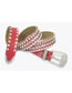 Fashion Red Alloy Wide Belt With Diamond Belt Buckle