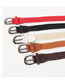 Fashion Brown Pin Buckle Twine Braided Belt
