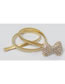 Fashion Golden Bow Tie Rhinestone Elastic Belt