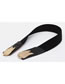 Fashion Apricot Elastic Elastic Belt With Metal Buckle Wings