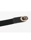 Fashion Black Diamond-studded Alloy Geometric Elastic Belt With Buckle