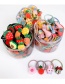 Fashion 70 Colorful Frosted Boxes Resin Fruit Animal High Elastic Children Hair Rope Set