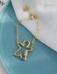 Fashion Golden Copper Inlaid Zircon Girl Thick Chain Bracelet