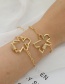 Fashion Golden Copper Inlaid Zircon Girl Thick Chain Bracelet