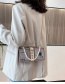 Fashion Gray Small Box Pearl Handmade Diamond Crossbody Shoulder Bag