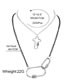 Fashion Golden Cross Geometry Alloy Carabiner Multilayer Necklace