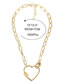 Fashion Golden Love Alloy Carabiner Necklace