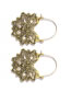 Fashion Silver Geometric Hollow Flower Alloy Earrings