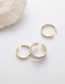 Fashion Golden Drop Oil Chain Geometric Alloy Open Ring Set
