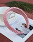 Fashion Pink Sponge Pearl Resin Beads Headband