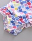 Fashion Fish Scale Rainbow Color Fish Scale Print Bow Ruffled One-piece Swimsuit