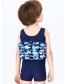Fashion Mens Stripes (one-piece Swimsuit) Childrens Floating Vest Swimsuit