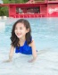 Fashion Black Childrens One-piece Lace Rotator Sleeve Swimsuit