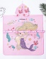 Fashion Pink Dinosaur Bathrobe (with Belt) Childrens Hooded Cloak Microfiber Bath Towel