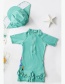 Fashion Color Underwater Ink Childrens Color Seabed Pattern One-piece Swimsuit