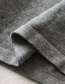 Fashion Dark Gray Buttoned Knit Lapel Top