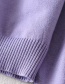 Fashion Blue Long Sleeve Waist Loose Sweater Knit Cardigan