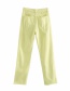 Fashion Yellow Washed Loose Straight-leg High-rise Jeans