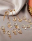 Fashion Golden Butterfly Pearl Cross Geometric Alloy Earrings Set