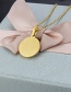 Fashion Q Letter Stainless Steel Round Shell Letter Necklace
