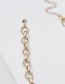 Fashion White K Handmade Twist Chain Alloy Hollow Necklace