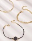 Fashion Gold Color Alloy Love Opal Hollow Five-star Bracelet