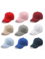 Fashion Red Light Board Solid Color Curved Brim Sunshade Cap