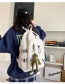 Fashion Green Send Frog Pendant Large-capacity Mesh Stitching Drawstring Backpack