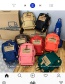 Fashion Pink Oxford Cloth Letter Label Backpack