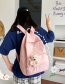 Fashion White Send Bear Pendant Plush Bear Net Yarn Solid Color Backpack