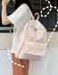 Fashion Pink Cat Gradient Laser Backpack