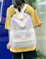 Fashion White Cat Gradient Laser Backpack