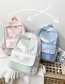 Fashion White Cat Gradient Laser Backpack