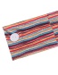 Fashion Stripe Butterfly Stretch Headband With Printed Buttons