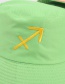 Fashion Taurus Twelve Constellations Double-sided Embroidery Fisherman Hat