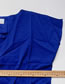 Fashion Blue Knotted Crew Neck Crop Top