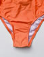 Fashion Orange Knotted Vest Split Swimsuit