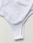 Fashion White Asymmetrical Ruffled Bodysuit With Suspenders