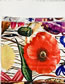 Fashion Colored Flowers Colorful Flower Print Silk Scarf