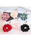 Fashion Pink Fabric Petal Alloy Round Earrings