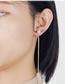 Fashion Gold Color Pearl Tassel Alloy Earrings
