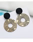 Fashion Gold Color Geometric Round Alloy Hollow Earrings