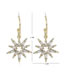 Fashion Gold Color Diamond Alloy Sun Flower Earrings