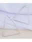Fashion Silver Color Triangle Alloy Hollow Earrings