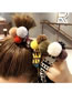 Fashion Black And White Stuffed Ball Hitting Color Geometric Wide Hair Rope