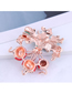 Fashion Red Spinach Diamond And Oil Drop Alloy Brooch